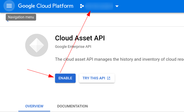Cloud Asset API 활성화