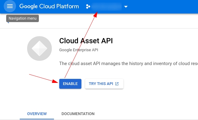 Enable Cloud Asset API